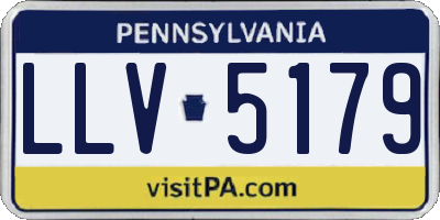 PA license plate LLV5179
