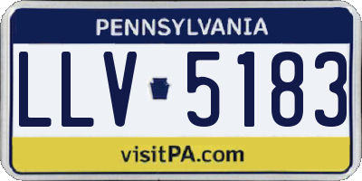 PA license plate LLV5183