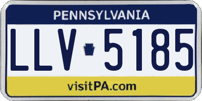 PA license plate LLV5185