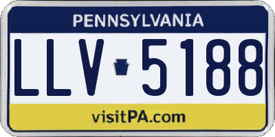 PA license plate LLV5188