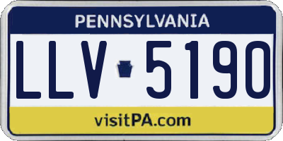 PA license plate LLV5190