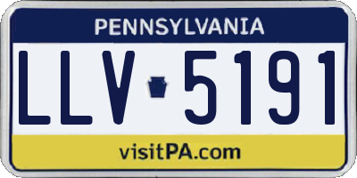 PA license plate LLV5191