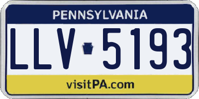 PA license plate LLV5193