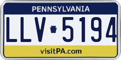 PA license plate LLV5194