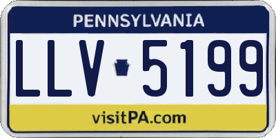 PA license plate LLV5199