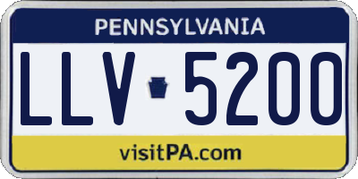 PA license plate LLV5200