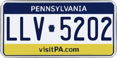 PA license plate LLV5202