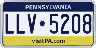 PA license plate LLV5208