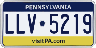 PA license plate LLV5219