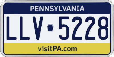 PA license plate LLV5228