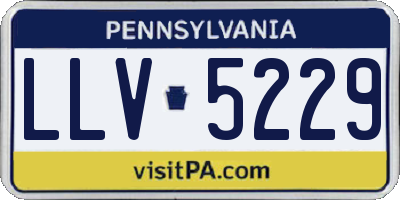 PA license plate LLV5229