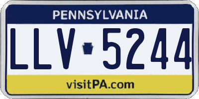 PA license plate LLV5244
