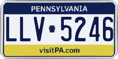 PA license plate LLV5246