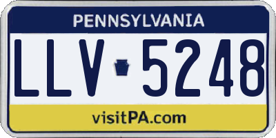 PA license plate LLV5248