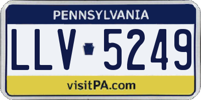 PA license plate LLV5249
