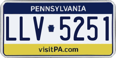 PA license plate LLV5251