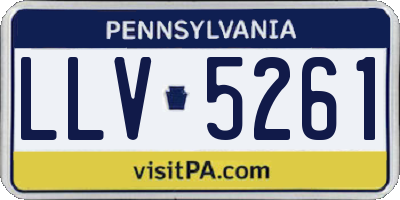 PA license plate LLV5261