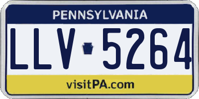 PA license plate LLV5264