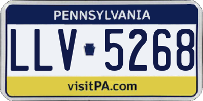 PA license plate LLV5268