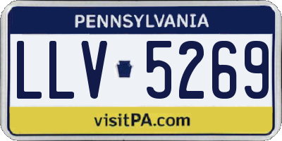 PA license plate LLV5269