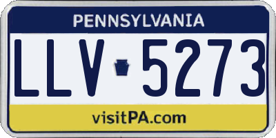 PA license plate LLV5273