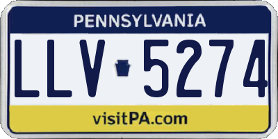 PA license plate LLV5274