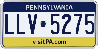 PA license plate LLV5275