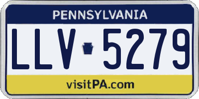 PA license plate LLV5279