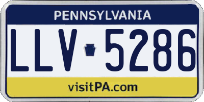 PA license plate LLV5286