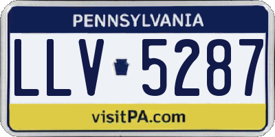 PA license plate LLV5287