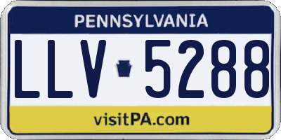 PA license plate LLV5288