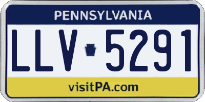 PA license plate LLV5291