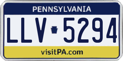 PA license plate LLV5294