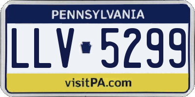 PA license plate LLV5299