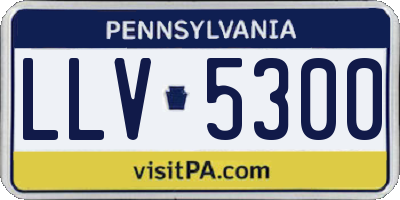 PA license plate LLV5300