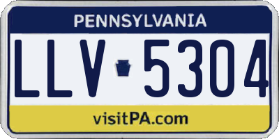 PA license plate LLV5304
