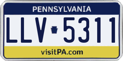 PA license plate LLV5311