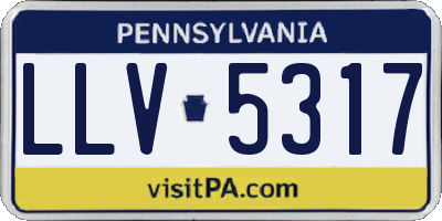 PA license plate LLV5317