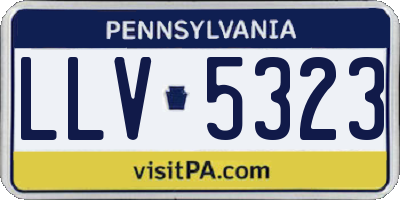 PA license plate LLV5323