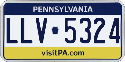 PA license plate LLV5324