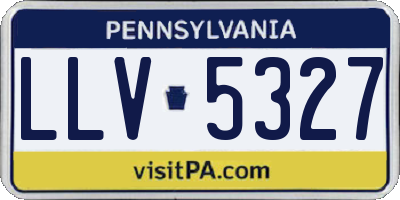 PA license plate LLV5327