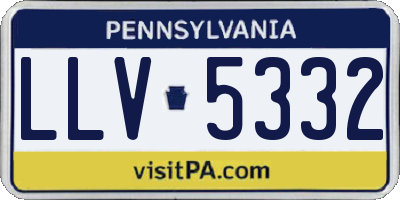 PA license plate LLV5332
