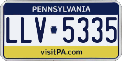 PA license plate LLV5335