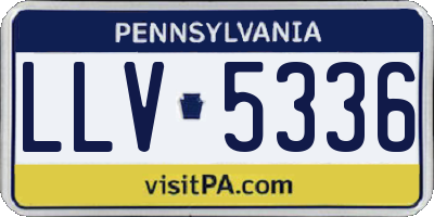 PA license plate LLV5336