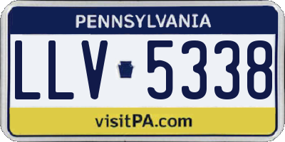 PA license plate LLV5338