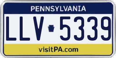 PA license plate LLV5339
