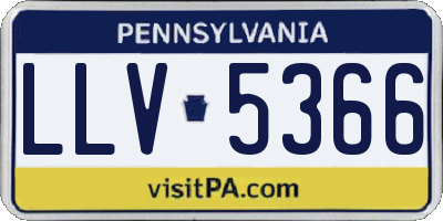 PA license plate LLV5366
