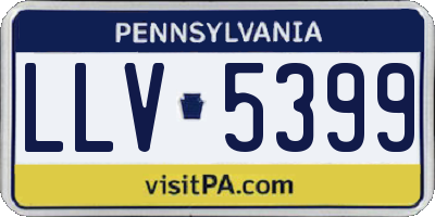 PA license plate LLV5399