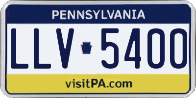 PA license plate LLV5400