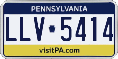 PA license plate LLV5414